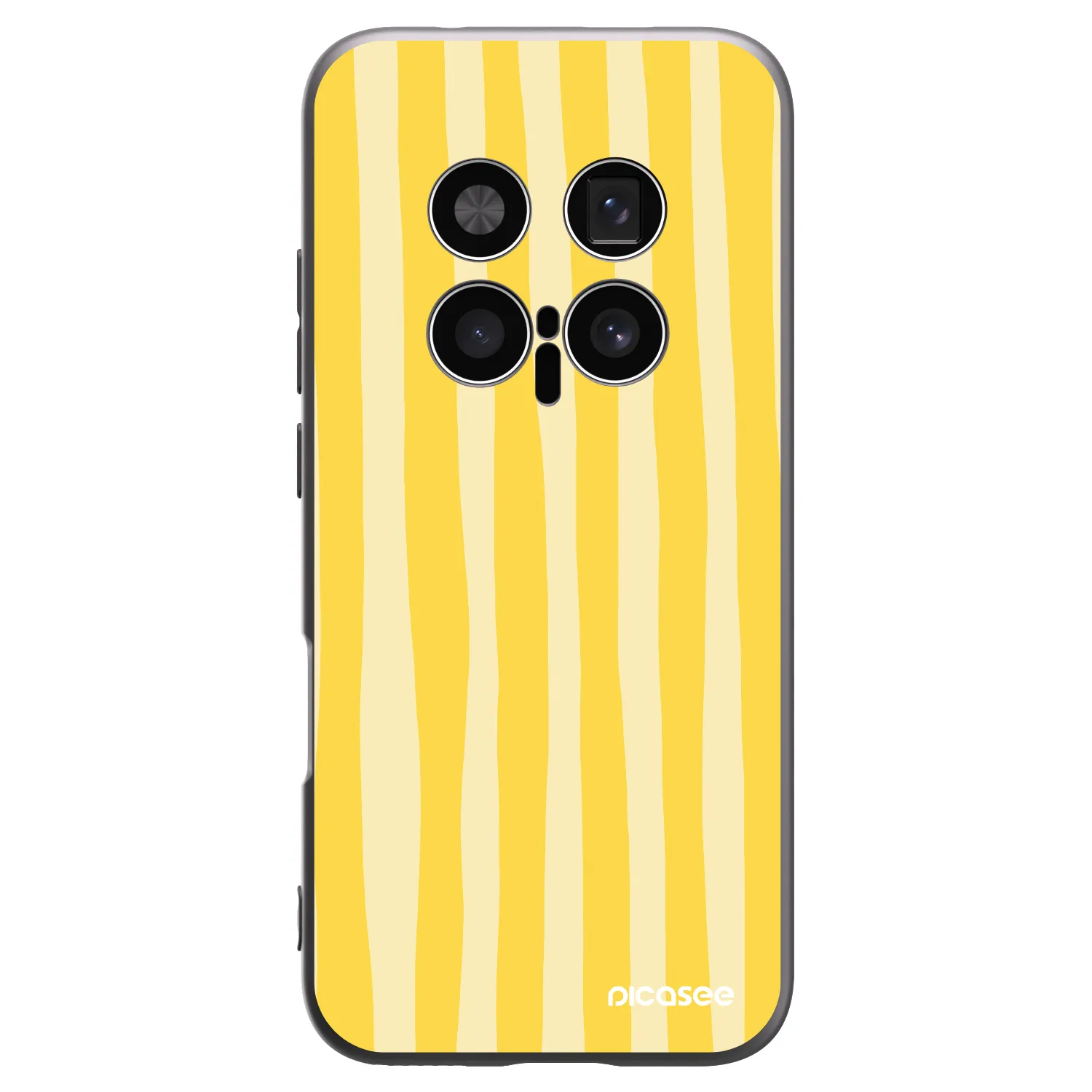 Picasee Honor Magic8 Pro 5G Hülle - Schwarzes Silikon - Lines lemon