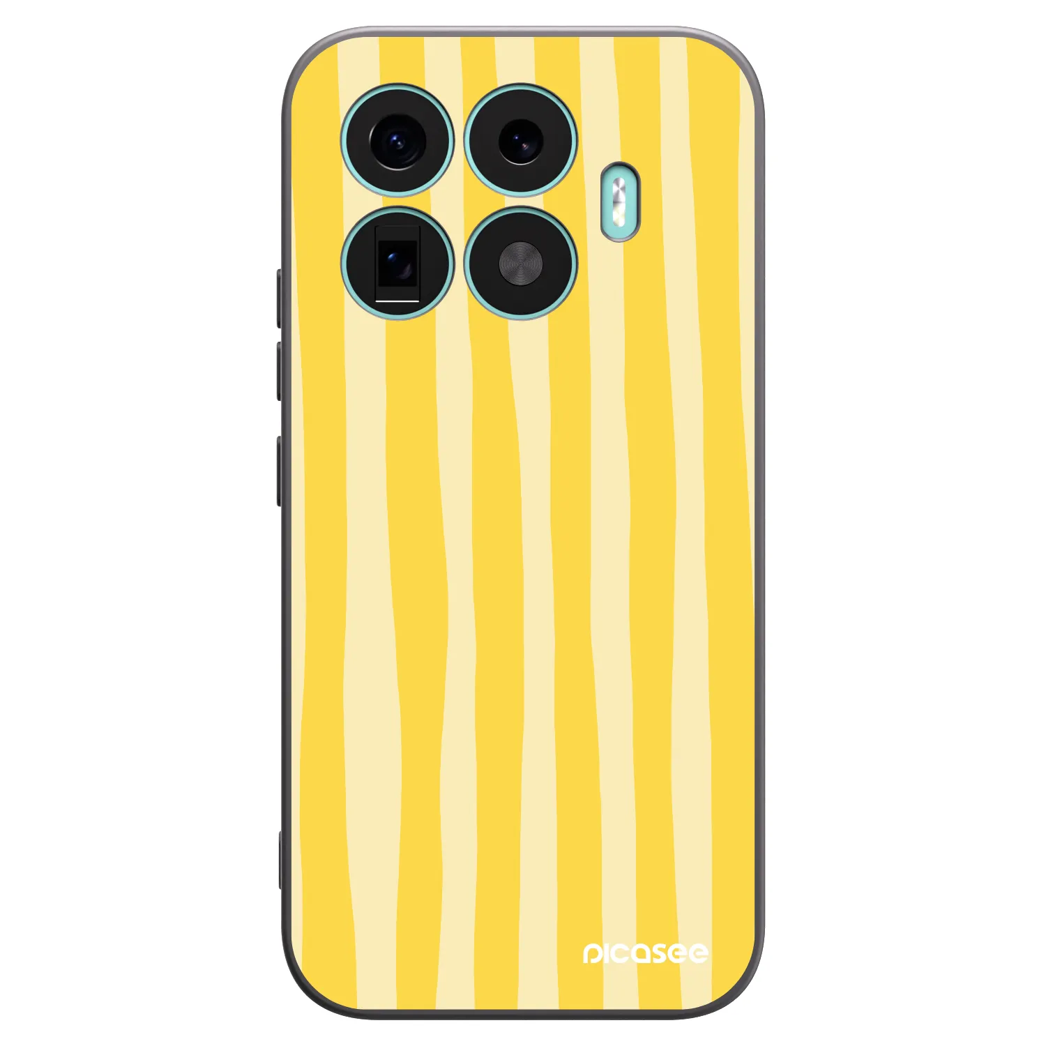 Picasee Xiaomi 17T Hülle - Schwarzes Silikon - Lines lemon