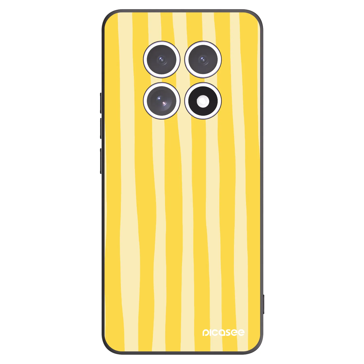 Picasee Xiaomi Redmi Note 15 5G Hülle - Schwarzes Silikon - Lines lemon