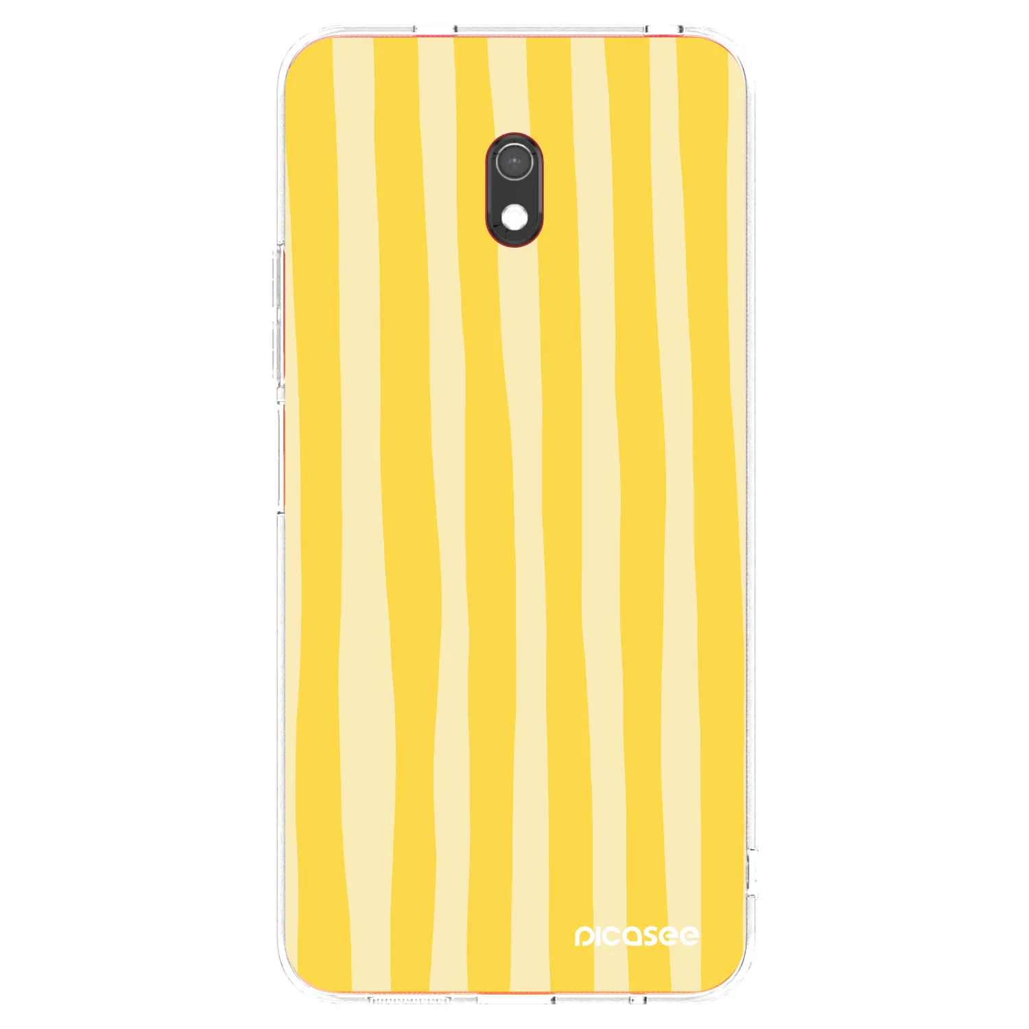 Picasee Xiaomi Redmi 8A Hülle - Transparentes Silikon - Lines lemon