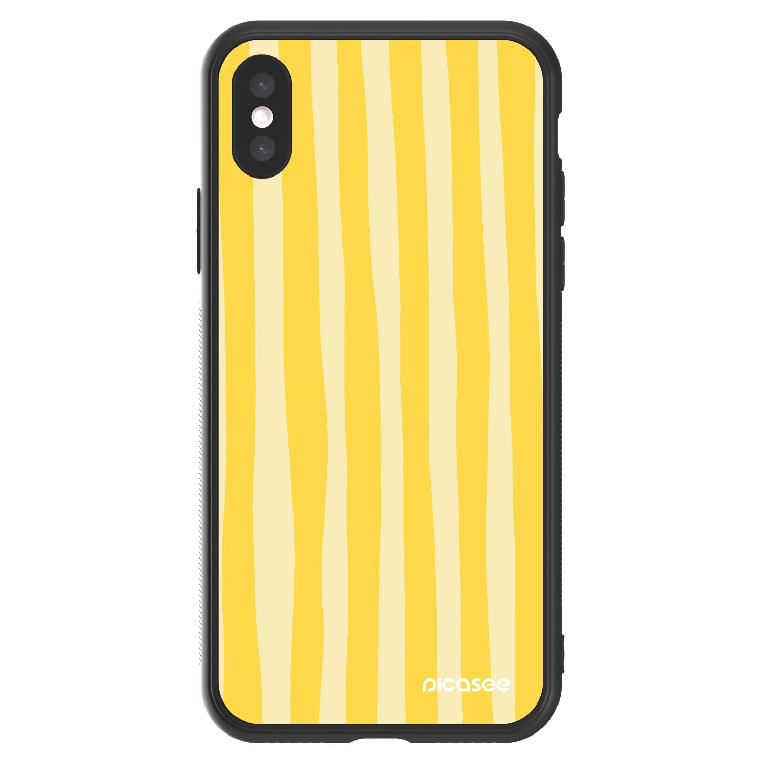 Picasee ULTIMATE CASE für Apple iPhone X/XS - Lines lemon