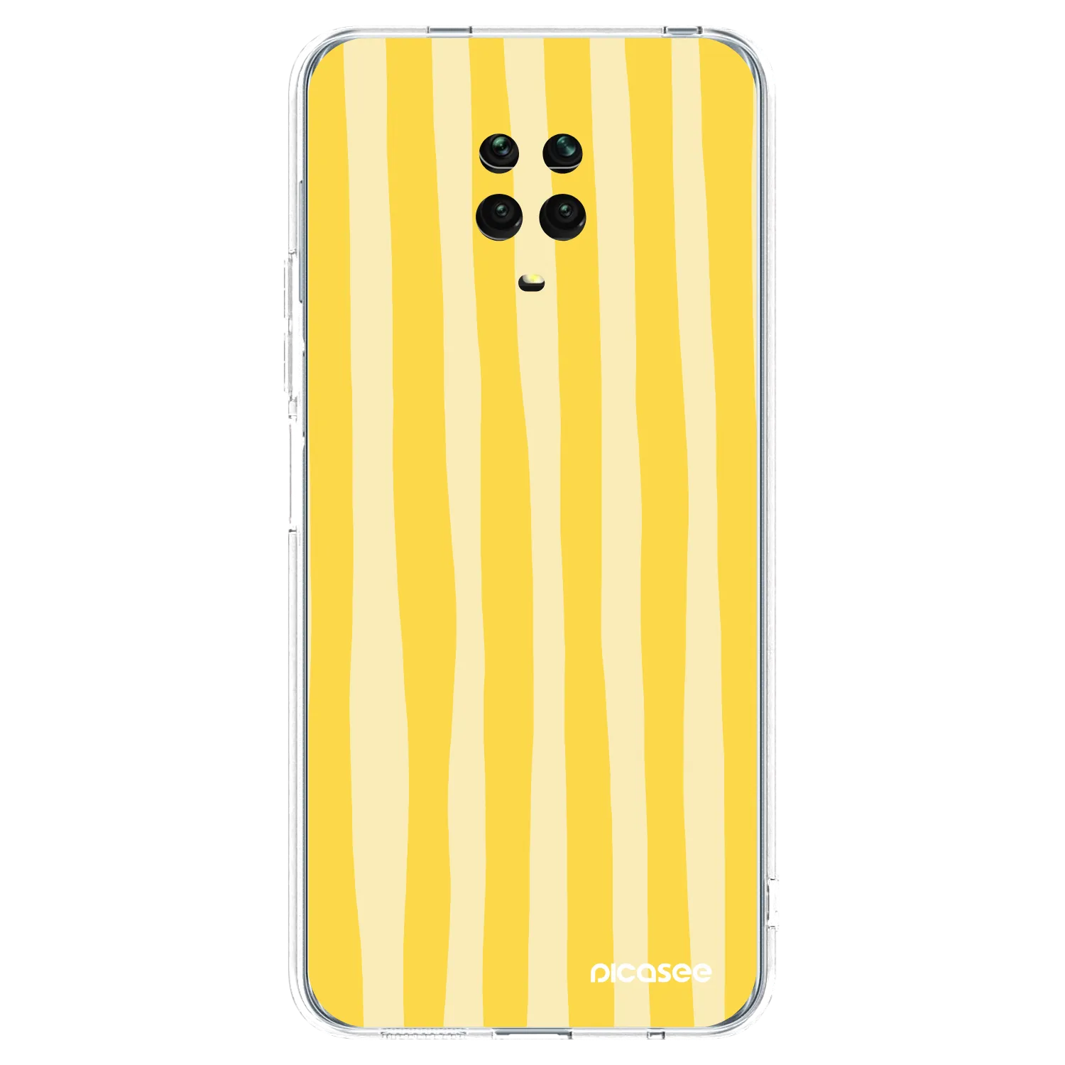 Picasee Xiaomi Redmi Note 9 Pro Hülle - Transparentes Silikon - Lines lemon