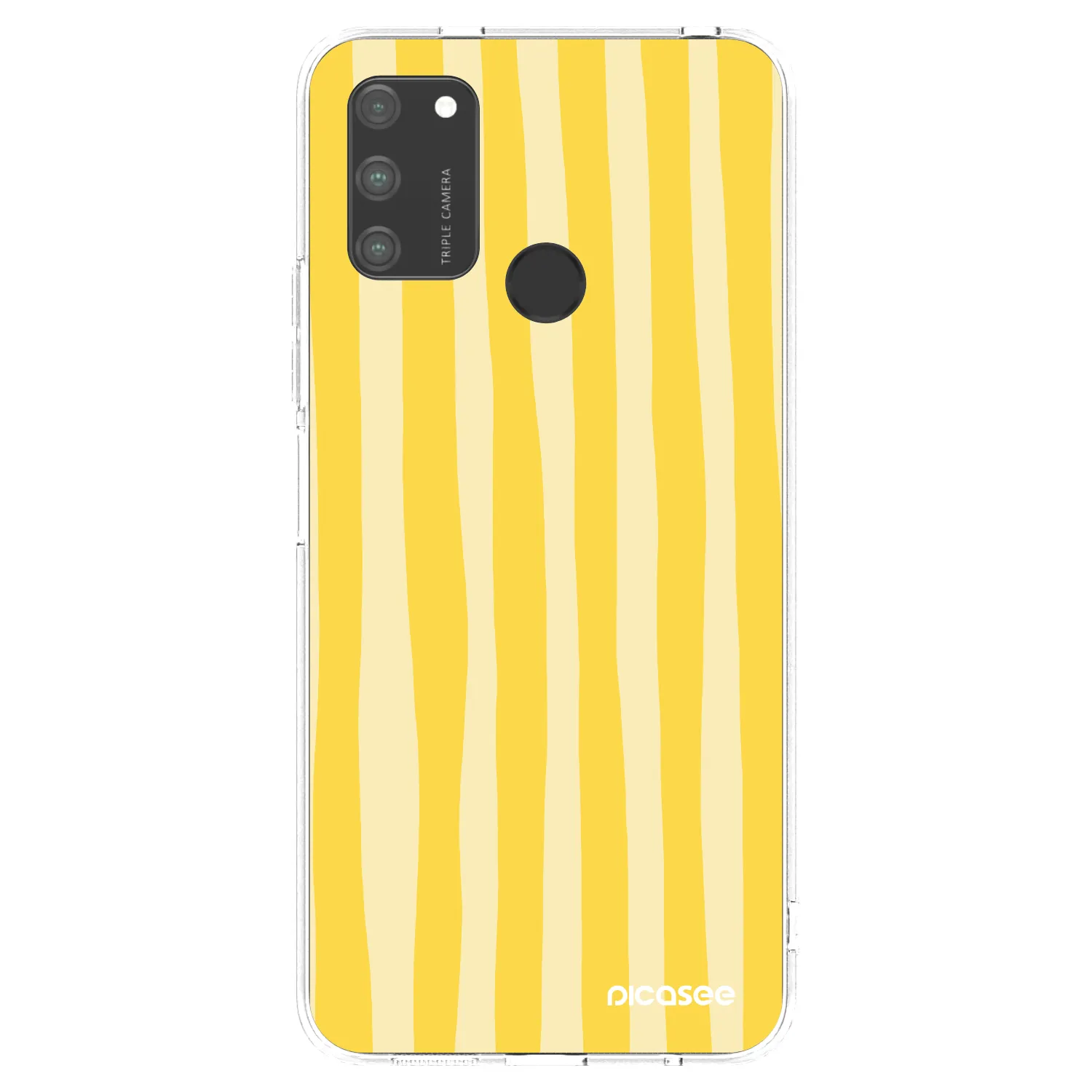 Picasee Honor 9A Hülle - Transparentes Silikon - Lines lemon