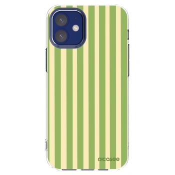 Picasee Apple iPhone 12 mini Hülle - Transparentes Silikon - Lines Matcha