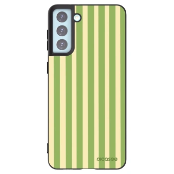 Picasee Samsung Galaxy S21+ 5G G996F Hülle - Schwarzes Silikon - Lines Matcha