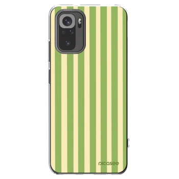 Picasee Xiaomi Redmi Note 10 Hülle - Transparentes Silikon - Lines Matcha