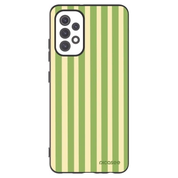 Picasee Samsung Galaxy A32 5G A326B Hülle - Schwarzes Silikon - Lines Matcha