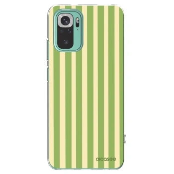 Picasee Xiaomi Redmi Note 10 Pro Hülle - Transparentes Silikon - Lines Matcha