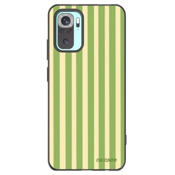 Picasee Xiaomi Redmi Note 10 Pro Hülle - Schwarzes Silikon - Lines Matcha