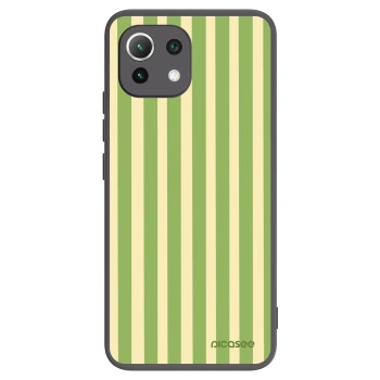 Picasee Xiaomi Mi 11 Lite Hülle - Schwarzes Silikon - Lines Matcha