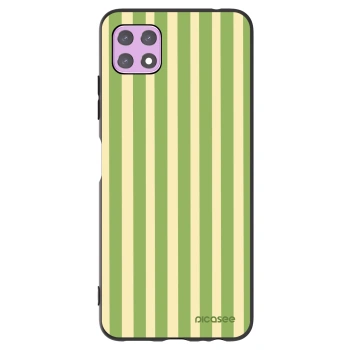 Picasee Samsung Galaxy A22 A226B 5G Hülle - Schwarzes Silikon - Lines Matcha
