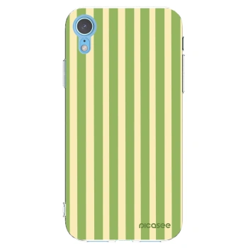 Picasee Apple iPhone XR Hülle - Transparentes Silikon - Lines Matcha