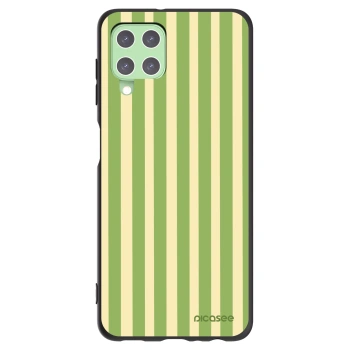 Picasee Samsung Galaxy A22 A225F 4G Hülle - Schwarzes Silikon - Lines Matcha