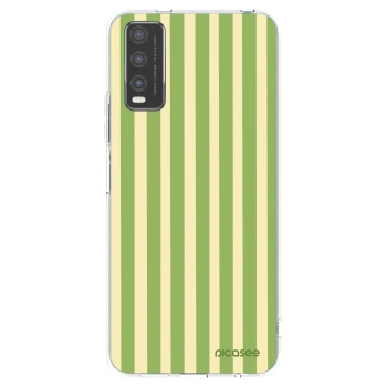 Picasee Vivo Y20s Hülle - Transparentes Silikon - Lines Matcha