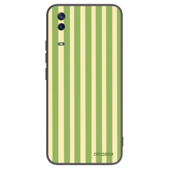 Picasee Vivo Y11s Hülle - Schwarzes Silikon - Lines Matcha