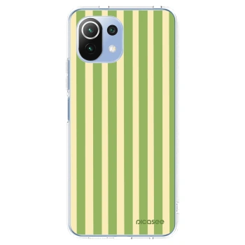 Picasee Xiaomi 11 Lite 5G NE Hülle - Transparentes Silikon - Lines Matcha