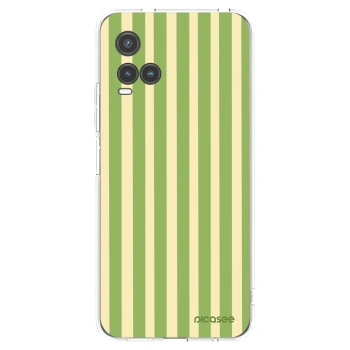Picasee Vivo Y33s Hülle - Transparentes Silikon - Lines Matcha