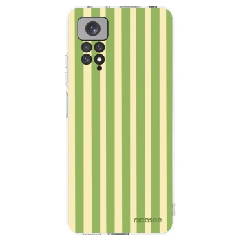 Picasee Xiaomi Redmi Note 11 Hülle - Transparentes Silikon - Lines Matcha
