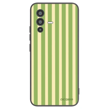 Picasee Vivo V23 5G Hülle - Schwarzes Silikon - Lines Matcha