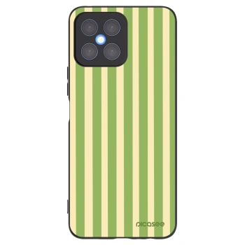Picasee Honor X8 4G Hülle - Schwarzes Silikon - Lines Matcha