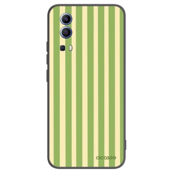 Picasee Vivo Y52 5G Hülle - Schwarzes Silikon - Lines Matcha