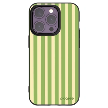 Picasee Apple iPhone 14 Pro Hülle - Schwarzes Silikon - Lines Matcha