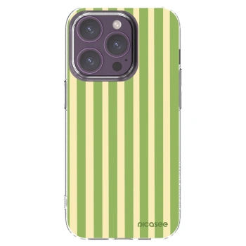 Picasee Apple iPhone 14 Pro Hülle - Transparentes Silikon - Lines Matcha
