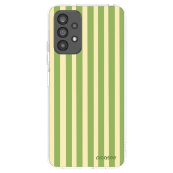 Picasee Samsung Galaxy A73 5G Hülle - Transparentes Silikon - Lines Matcha