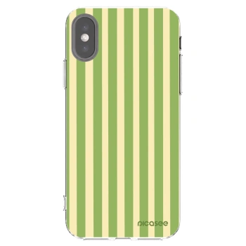 Picasee Apple iPhone X/XS Hülle - Transparentes Silikon - Lines Matcha