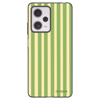 Picasee Xiaomi Redmi Note 12 Pro+ 5G Hülle - Schwarzes Silikon - Lines Matcha