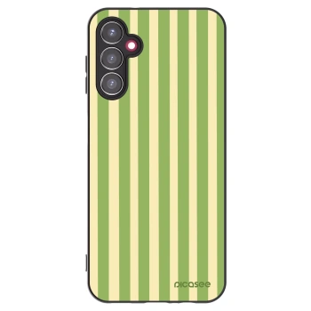 Picasee Samsung Galaxy A14 4G A145R Hülle - Schwarzes Silikon - Lines Matcha