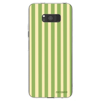 Picasee Samsung Galaxy S8 G950F Hülle - Transparentes Silikon - Lines Matcha