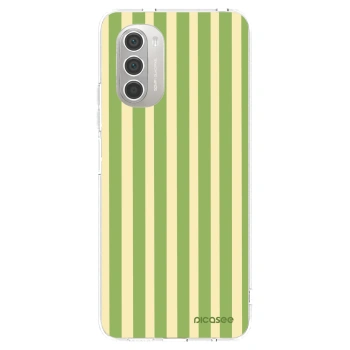 Picasee Motorola Moto G51 Hülle - Transparentes Silikon - Lines Matcha