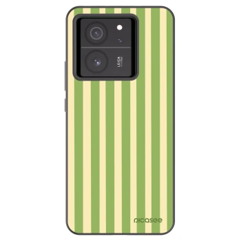 Picasee Xiaomi 13T Pro Hülle - Schwarzes Silikon - Lines Matcha