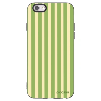 Picasee Apple iPhone 6/6S Hülle - Schwarzes Silikon - Lines Matcha