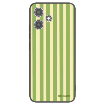 Picasee Xiaomi Redmi 12 5G Hülle - Schwarzes Silikon - Lines Matcha