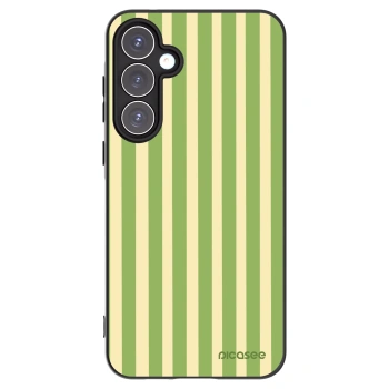 Picasee Samsung Galaxy A55 5G A556B Hülle - Schwarzes Silikon - Lines Matcha
