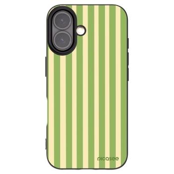 Picasee Apple iPhone 16 Hülle - Schwarzes Silikon - Lines Matcha