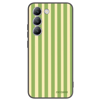 Picasee Vivo V40 SE 5G Hülle - Schwarzes Silikon - Lines Matcha