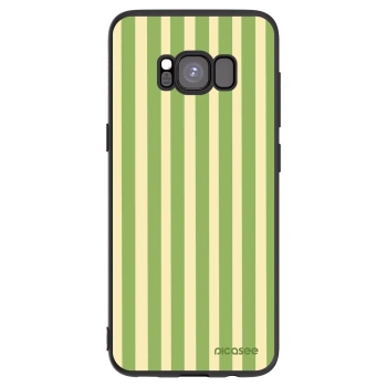 Picasee Samsung Galaxy S8 G950F Hülle - Schwarzes Silikon - Lines Matcha