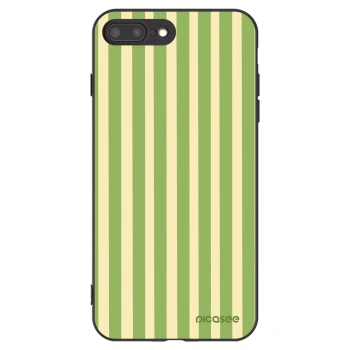 Picasee Apple iPhone 8 Plus Hülle - Schwarzes Silikon - Lines Matcha