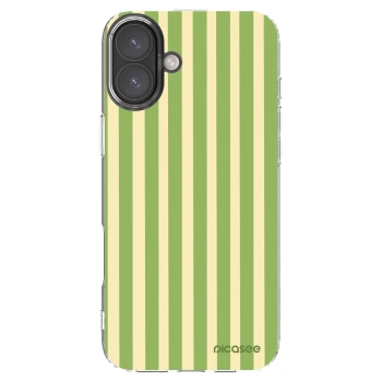 Picasee Apple iPhone 16 Plus Hülle - Transparentes Silikon - Lines Matcha