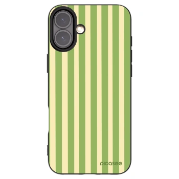 Picasee Apple iPhone 16 Plus Hülle - Schwarzes Silikon - Lines Matcha