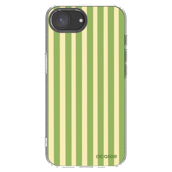Picasee Apple iPhone 16e Hülle - Transparentes Silikon - Lines Matcha