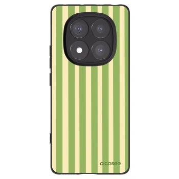 Picasee Xiaomi Redmi Note 14 Pro+ 5G Hülle - Schwarzes Silikon - Lines Matcha