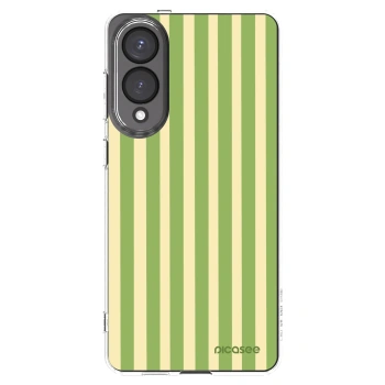Picasee Samsung Galaxy S25 Edge 5G Hülle - Transparentes Silikon - Lines Matcha