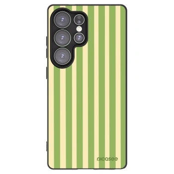 Picasee Samsung Galaxy S25 Ultra 5G Hülle - Schwarzes Silikon - Lines Matcha