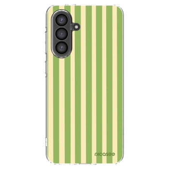 Picasee Samsung Galaxy A56 5G A566B Hülle - Transparentes Silikon - Lines Matcha
