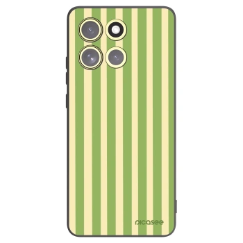 Picasee Motorola Moto G86 5G Hülle - Schwarzes Silikon - Lines Matcha