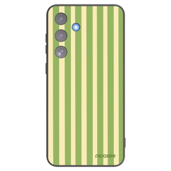 Picasee Samsung Galaxy S25 FE 5G Hülle - Schwarzes Silikon - Lines Matcha